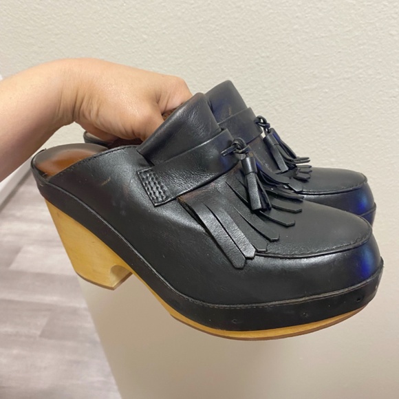 Junya Watanabe Size M / 7.5 Women’s Black Clogs Made in Japan. - Picture 3 of 11